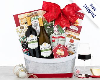 Kiarna Vineyards Holiday Tidings Gift Basket Free Shipping